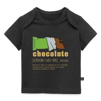 Schokolade Substantiv - Baby Premium Organic T-Shirt - Schwarz - Vorne