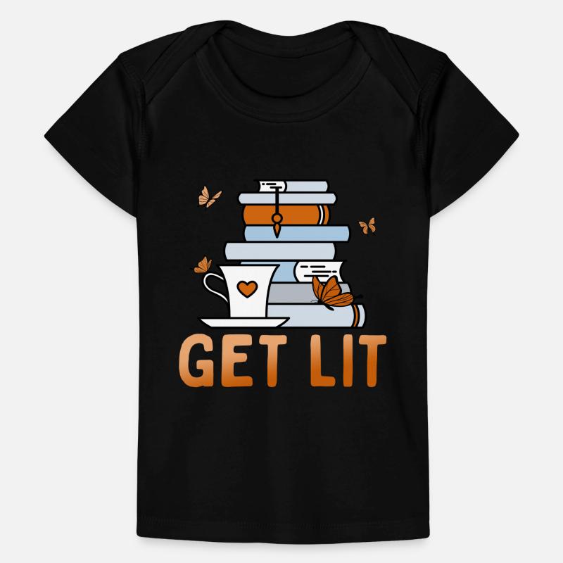 Get Lit Reading Quotes Rat de bibliothèque introverti T-shirt Premium bébé bio
