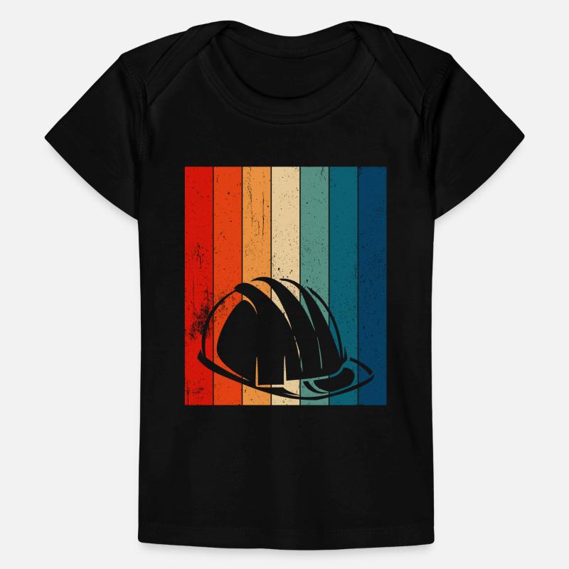 Travailleur de la construction Retro Hard Hat T-shirt Premium bébé bio