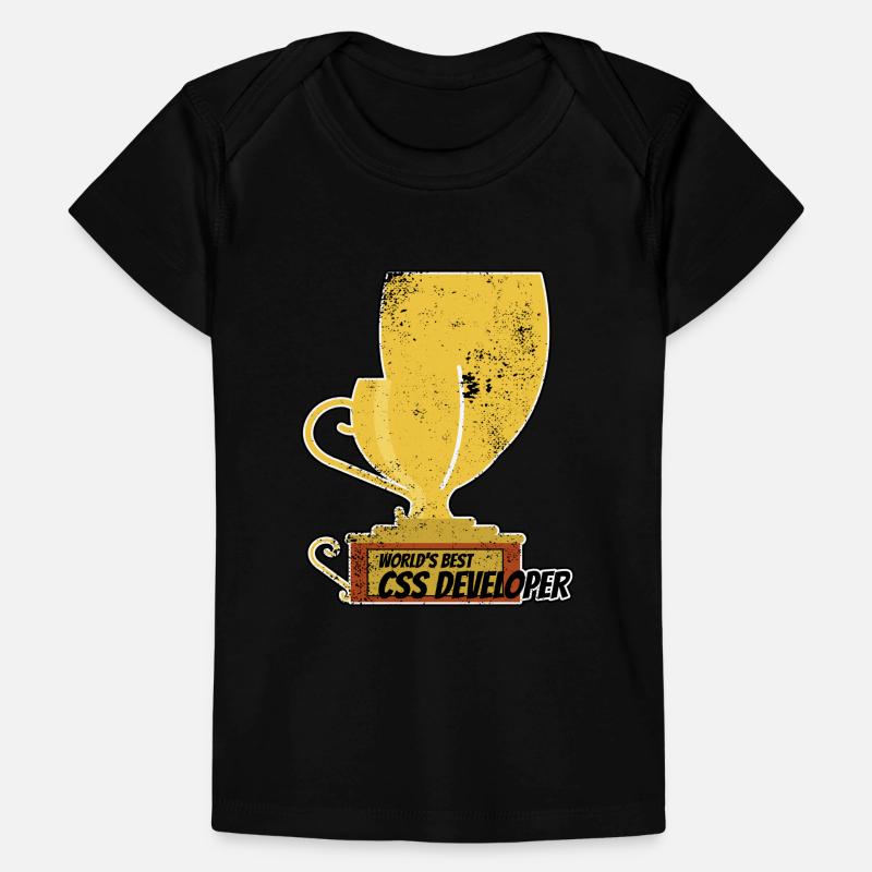 Distressed Funny World’s Best CSS Developer Trophy T-shirt Premium bébé bio