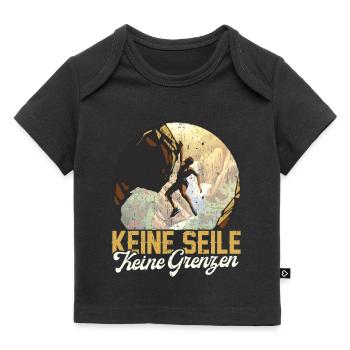 Freeclimbing Boulderer Boulderhalle Klettern - Baby Premium Organic T-Shirt - Schwarz - Vorne