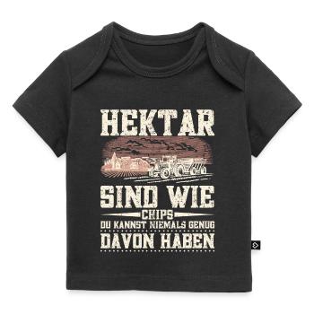 Bauer Hühnerbauer Landwirt Traktor Trecker Hektar - Baby Premium Organic T-Shirt - Schwarz - Vorne