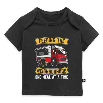 Quartier de street food - T-shirt Premium bébé bio - noir - Devant