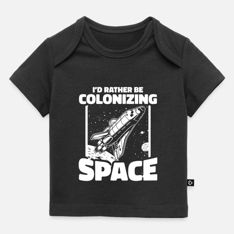 space, space, rocket, space colonization - Baby Premium Organic T-shirt - black