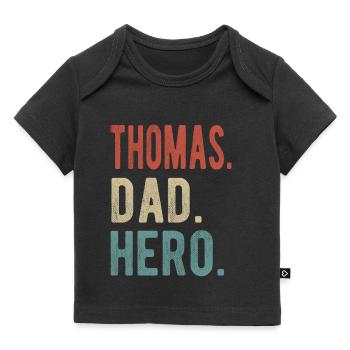 Thomas Papa Héros - T-shirt Premium bébé bio - noir - Devant