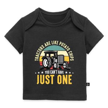 Harvester Tractors Are Like Potato Chips Farming - Baby Premium Organic T-shirt - black - Front