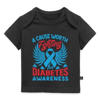 Zusammen Gegen Diabetes Spruch - Baby Premium Organic T-Shirt - Schwarz - Vorne
