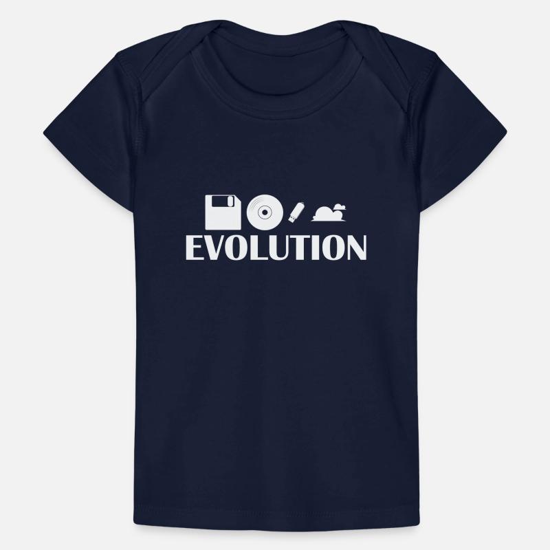 Evolution Diskette CD USB Stick Cloud Baby Premium Organic T-Shirt