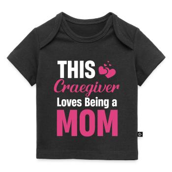 Cette aidante adore être maman - T-shirt Premium bébé bio - noir - Devant