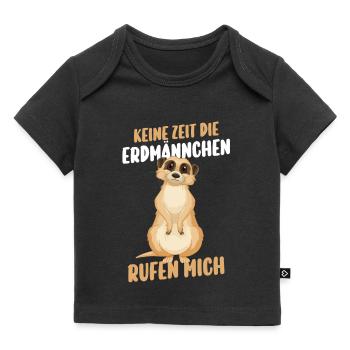 Erdmännchen - Baby Premium Organic T-Shirt - Schwarz - Vorne