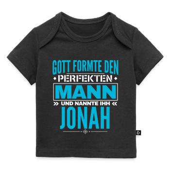 Jonah Name Design - Baby Premium Organic T-Shirt - Schwarz - Vorne