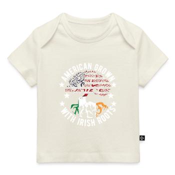 Cultivé aux États-Unis avec des racines irlandaises Irlande - T-shirt Premium bébé bio - marine foncé - Devant