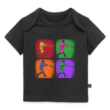 Lustiger Baseball - Baby Premium Organic T-Shirt - Schwarz - Vorne