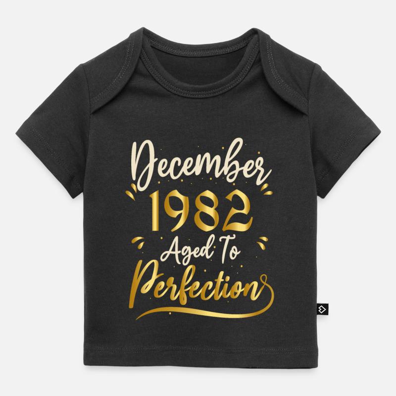 Décembre 1982 Décembre anniversaire December 1982 - T-shirt Premium bébé bio - noir