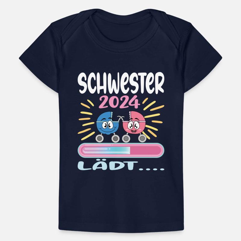 Schwester werden Schwester 2024 Baby Premium Organic T-Shirt