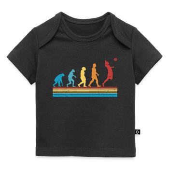 Volleyball Evolution Volleyballspieler - Baby Premium Organic T-Shirt - Schwarz - Vorne
