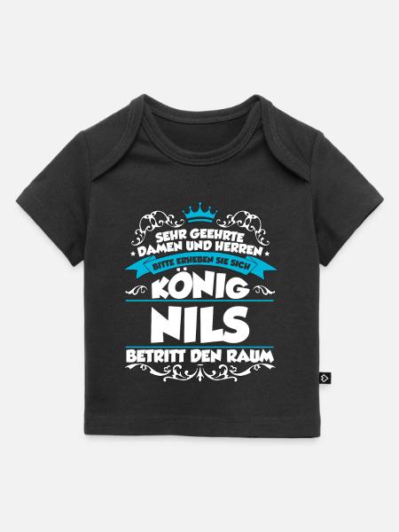 Nils Name Design - Baby Premium Organic T-Shirt - Schwarz