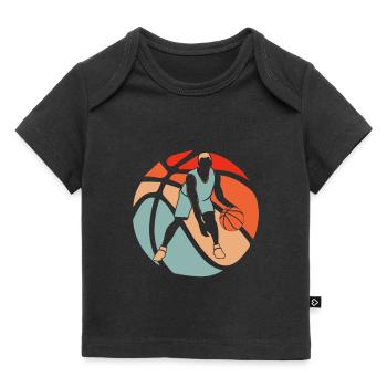 Joueur de basket-ball - T-shirt Premium bébé bio - noir - Devant