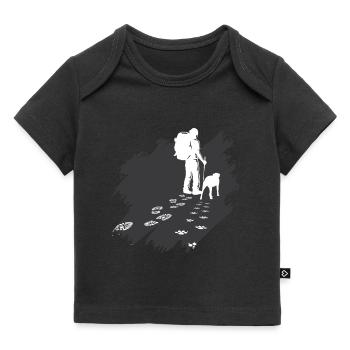 Randonneurs Pistes Chiens Chien Chien Chien - T-shirt Premium bébé bio - noir - Devant