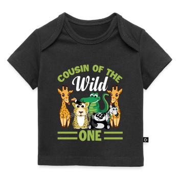 Cousin Des Wilden Zoo Geburtstag Safari Dschungel - Baby Premium Organic T-Shirt - Schwarz - Vorne