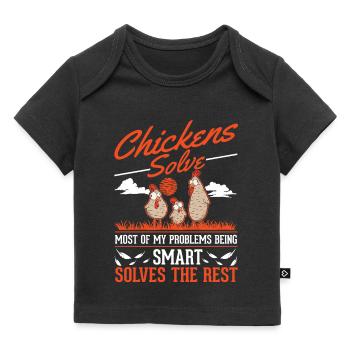 Poulets Élevage de poulets Producteur de poulets - T-shirt Premium bébé bio - noir - Devant