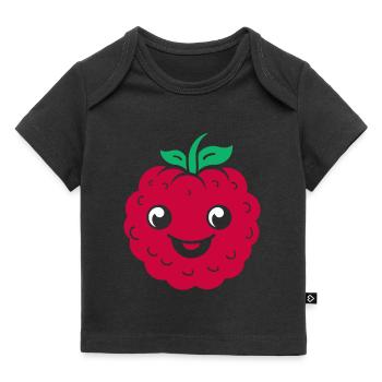 framboise - T-shirt Premium bébé bio - noir - Devant