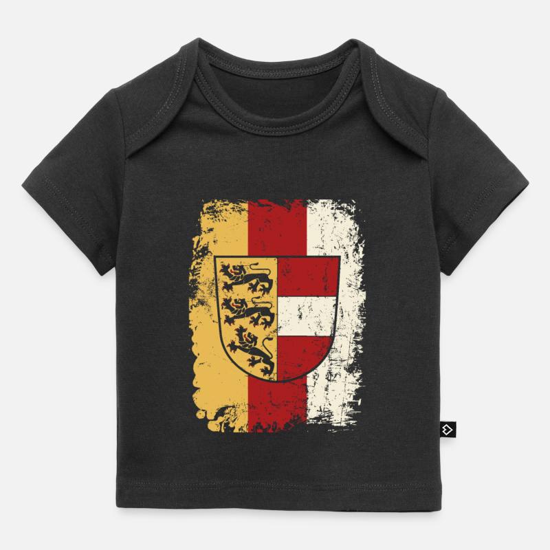 Armoiries du drapeau de l’Autriche Lion - T-shirt Premium bébé bio - noir