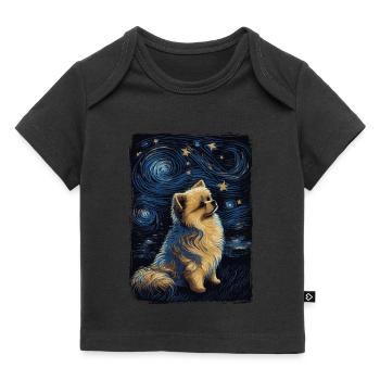 Pomeranian Starry Night - Baby Premium Organic T-shirt - black - Front