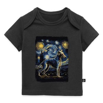 Galgo Español Nuit étoilée - T-shirt Premium bébé bio - noir - Devant