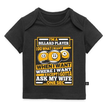 Billard - Baby Premium Organic T-Shirt - Schwarz - Vorne