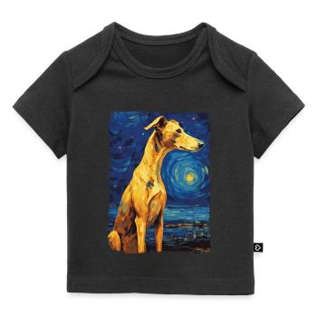 Galgo Español Nuit étoilée - T-shirt Premium bébé bio - noir - Devant
