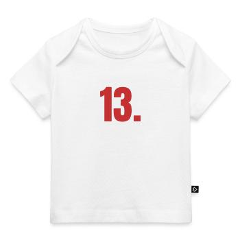 13. Abergläubisch? Lustiger Aberglaube, Unglück, - Baby Premium Organic T-Shirt - Dunkelnavy - Vorne