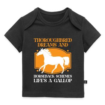 Courses de chevaux pur-sang Équitation Chevaux équestres - T-shirt Premium bébé bio - noir - Devant