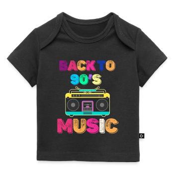 Back to 90s Music Lovers Boomer - Baby Premium Organic T-shirt - black - Front