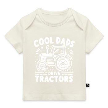 Fahren mit Stil: Coole Väter fahren Traktoren - Baby Premium Organic T-Shirt - Dunkelnavy - Vorne