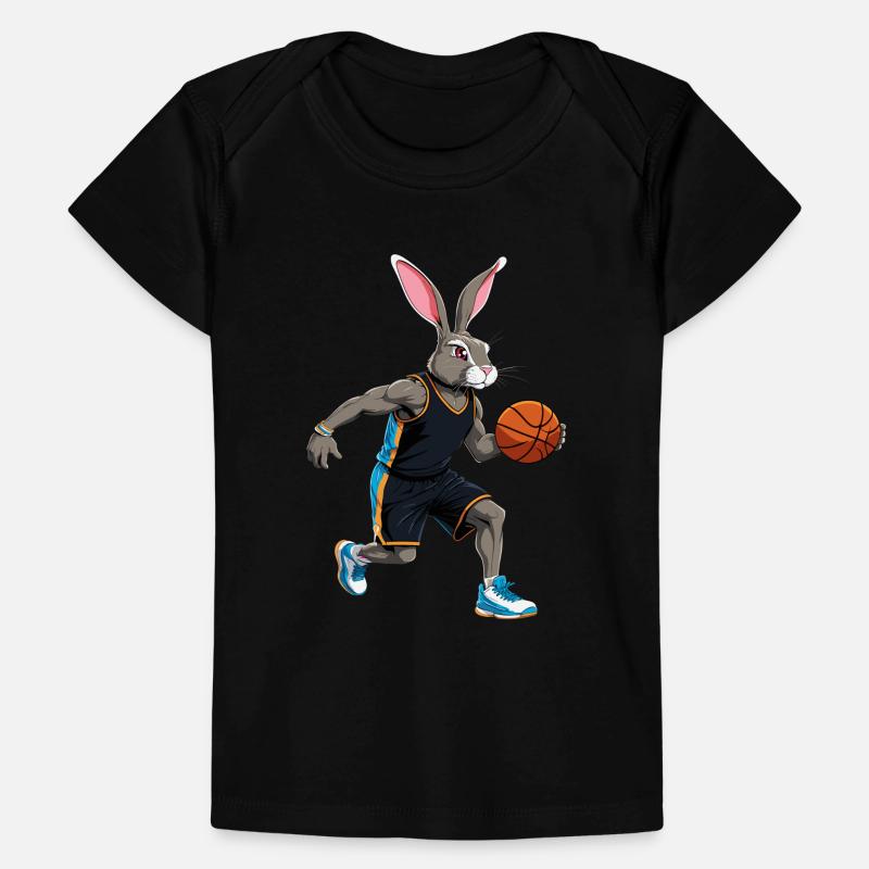 Basketball Player Easter Bunny Funny Easter Baby Premium Organic T-shirt