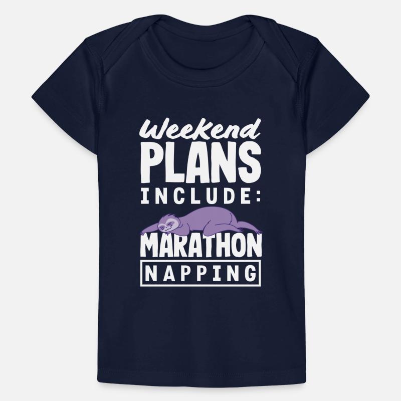 Marathon Napping Sloth Weekend Humor Baby Premium Organic T-shirt