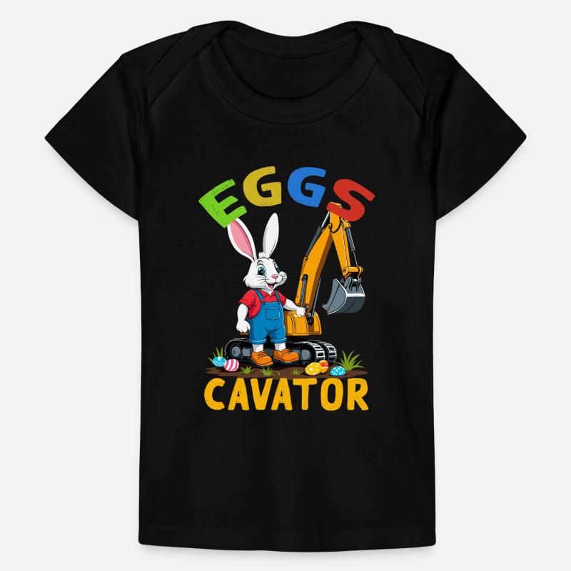 Lustiger Ostern Spruch Osterhase Baggerfahrer Baby Premium Organic T-Shirt