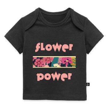 Sunray Blossoms - Flower Power in Yellow - Baby Premium Organic T-shirt - black - Front