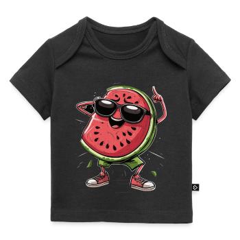 Wassermelone - Baby Premium Organic T-Shirt - Schwarz - Vorne