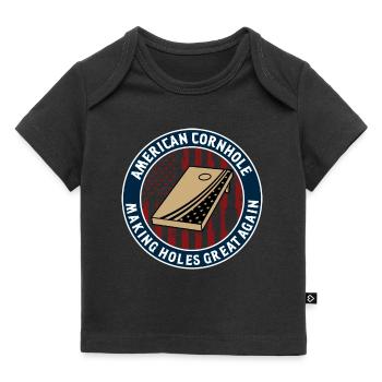 Trou de maïs américain 4 juillet Indépendance - T-shirt Premium bébé bio - noir - Devant