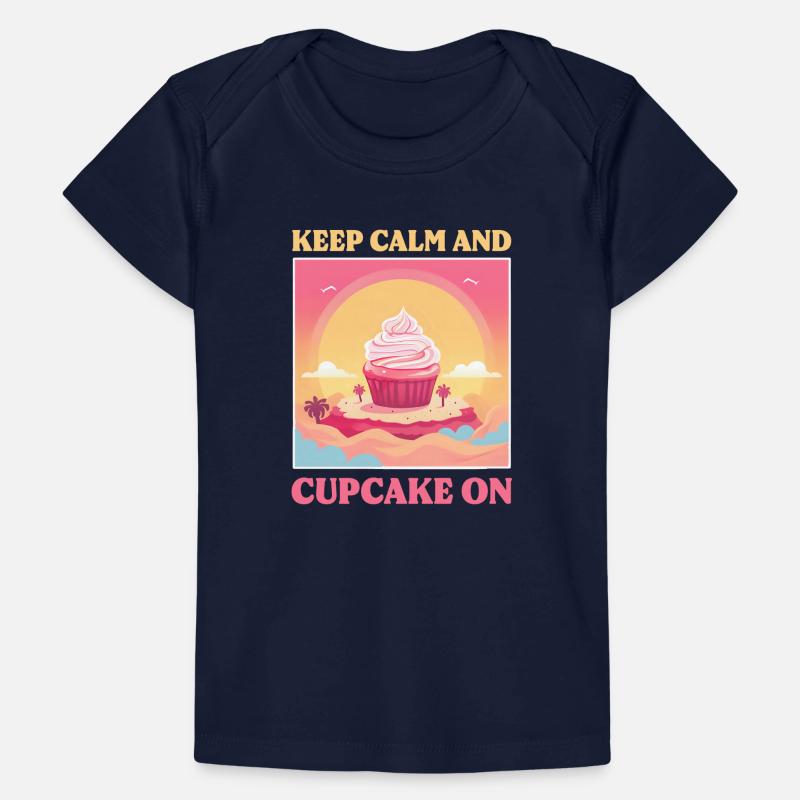 Cupcake Lover Keep Calm and Cupcake On Baby Premium Organic T-shirt