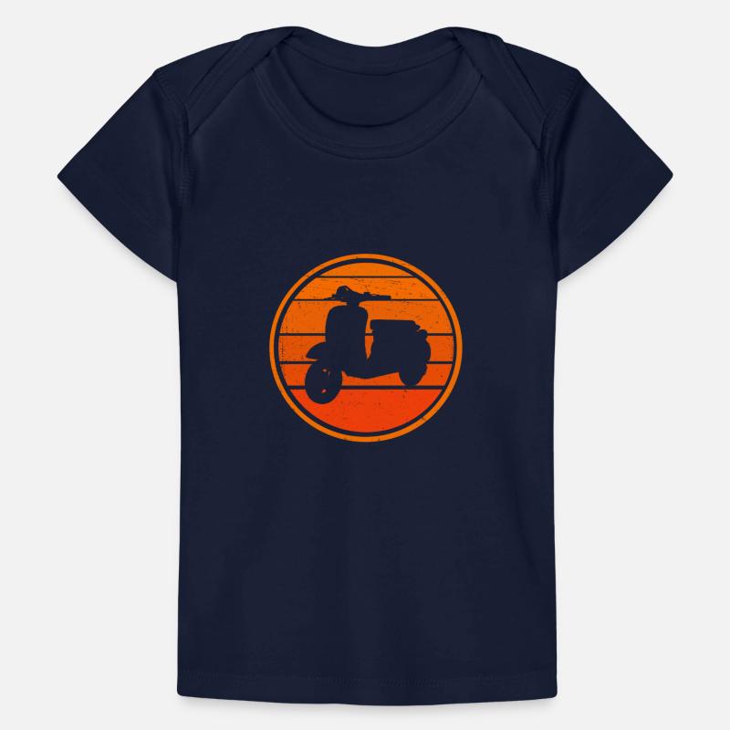 Retro Motorroller Mofa Roller Rollerfahrer Vintage Baby Premium Organic T-Shirt