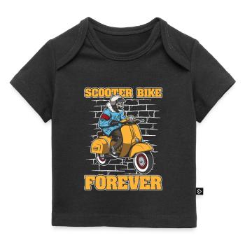 Scooter Skeleton - T-shirt Premium bébé bio - noir - Devant