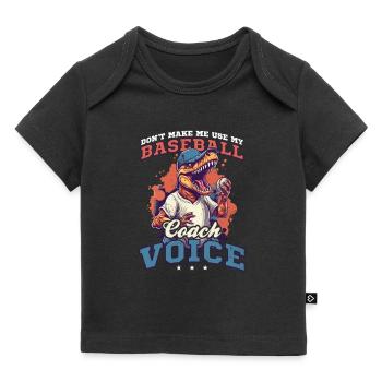 4. Juli Baseballtrainer verwenden Coach Voice - Baby Premium Organic T-Shirt - Schwarz - Vorne