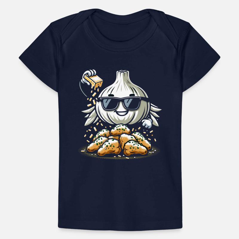 Ailes de poulet Aile de poulet cuit chaud Restauration rapide T-shirt Premium bébé bio