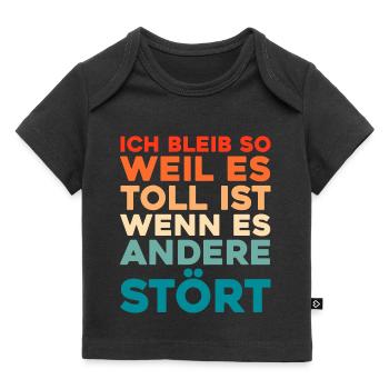 Schwarzer Humor - Baby Premium Organic T-Shirt - Schwarz - Vorne
