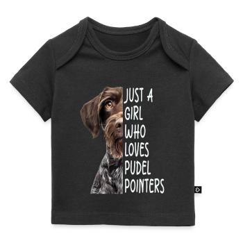 Poodle Pointer Girl Gift - Baby Premium Organic T-shirt - black - Front