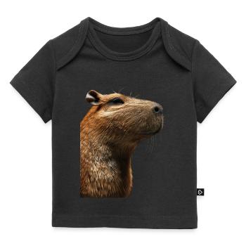 Capibara - T-shirt Premium neonato bio - nero - Fronte