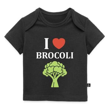 humour brocoli - T-shirt Premium bébé bio - noir - Devant